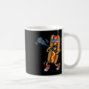 Hot-dog Lacrosse Speler 4th of July Sport Amerikaa Koffiemok