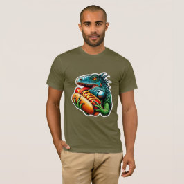 HOT DOG LOVING IGUANA T-SHIRT