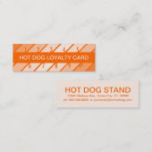 "hot dog loyalty"-kaart (retrograde) klantenkaartje (Voorkant / Achterkant)