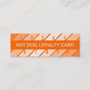 "hot dog loyalty"-kaart (retrograde) klantenkaartje
