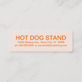"hot dog loyalty"-kaart (retrograde) klantenkaartje (Achterkant)