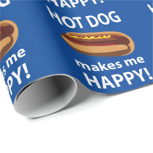 Hot Dog Maakt Me Gelukkig Hot Dog Cadeaupapier