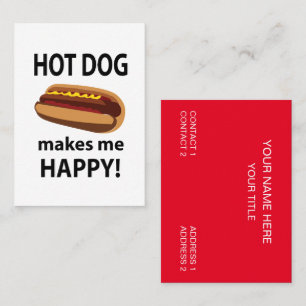 Hot Dog Maakt Me Gelukkig Hot Dog Visitekaartje