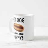 Hot Dog Maakt Mij Gelukkig Hot Dog Koffiemok (Voorkant links)