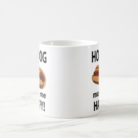 Hot Dog Maakt Mij Gelukkig Hot Dog Koffiemok (Center)