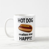 Hot Dog Maakt Mij Gelukkig Hot Dog Koffiemok (Links)