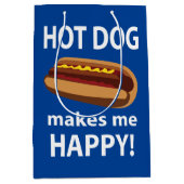 Hot Dog Maakt Mij Gelukkig Hot Dog Medium Cadeauzakje (Voorkant)