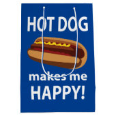Hot Dog Maakt Mij Gelukkig Hot Dog Medium Cadeauzakje (Achterkant)