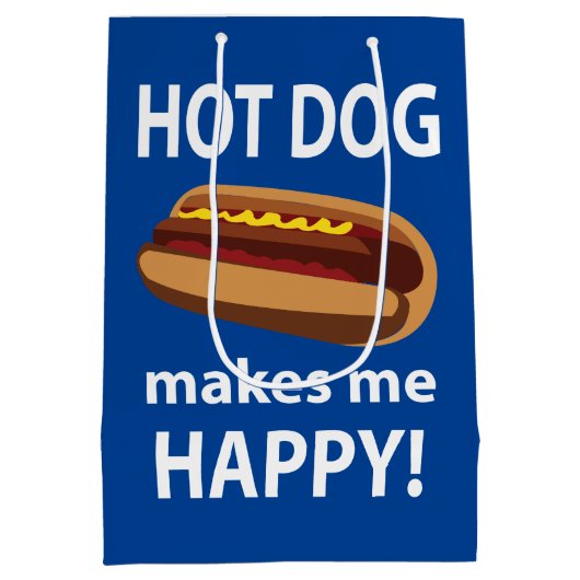 Hot Dog Maakt Mij Gelukkig Hot Dog Medium Cadeauzakje (Achterkant)
