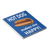 Hot Dog Maakt Mij Gelukkig Hot Dog Notitieblok (Schuin)