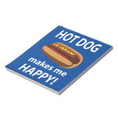 Hot Dog Maakt Mij Gelukkig Hot Dog Notitieblok (Linkerzijde)