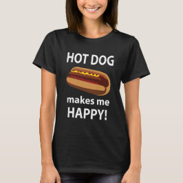 Hot Dog Maakt Mij Gelukkig Hot Dog T-shirt