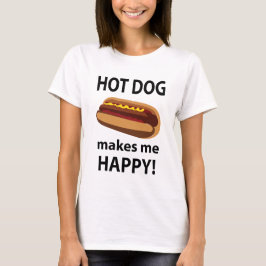 Hot Dog Maakt Mij Gelukkig Hot Dog T-shirt