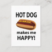 Hot Dog Maakt Mij Gelukkig Hot Dog Visitekaartje (Voorkant)