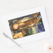 Hot Dog Man & Junior Statue Rechthoekige Sticker (Envelop)