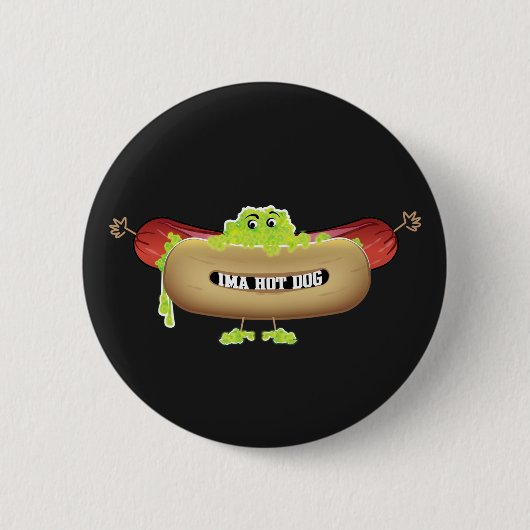 HOT DOG MAN RONDE BUTTON 5,7 CM (Voorkant)