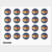 Hot Dog met Ketchup en Mustard Ronde Sticker (Vel)
