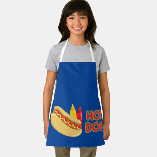 Hot Dog met Mosterd en Ketchup Schort (Insitu)