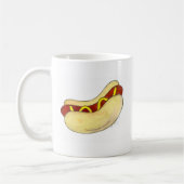 Hot Dog met Mustard op Bun Hotdog Foodie Mok (Links)