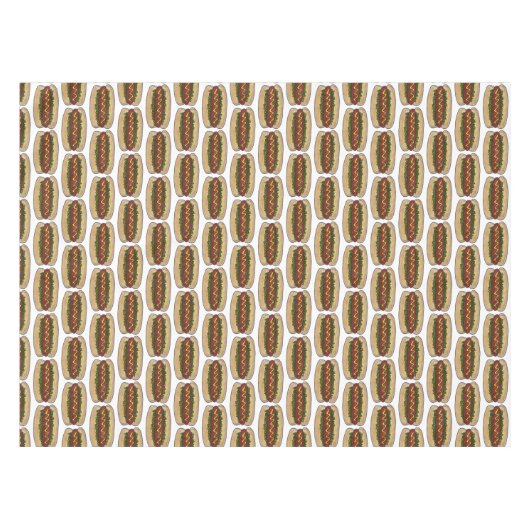 Hot Dog met Mustard Relish Fast Food Foodie Picnic Tafelkleed (Voorkant (Horizontaal))