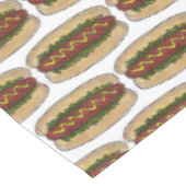 Hot Dog met Mustard Relish Fast Food Foodie Picnic Tafelkleed (Gekanteld)