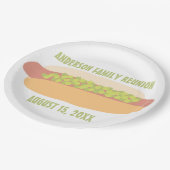 Hot Dog met Relish Personalized Party Papieren Bordje (Gekanteld)
