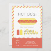 HOT DOG! Moderne rode & gele kinderen verjaardag Kaart (Voorkant)