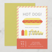 HOT DOG! Moderne rode & gele kinderen verjaardag Kaart (Voorkant / Achterkant)