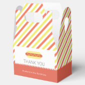 HOT DOG! Moderne verjaardag van Rood en Geel Bedankdoosjes (Geopend)