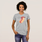 Hot Dog Month, hotdog puppy pun T-shirt (Voorkant volledig)