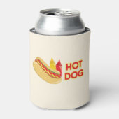 Hot Dog Mosterd Ketchup Kruiden Gepersonaliseerd Blikjeskoeler (Blikje Voorkant)