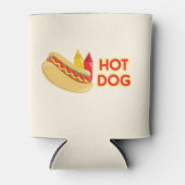 Hot Dog Mosterd Ketchup Kruiden Gepersonaliseerd Blikjeskoeler (Voorkant)