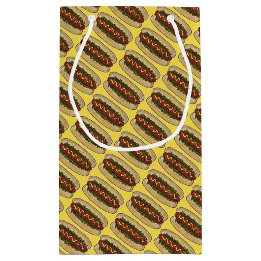 Hot Dog Mustard Relish Frankfurter Hotdog Weiner Klein Cadeauzakje (Achterkant)