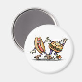 Hot Dog n Hamburger Magneet (Voorkant / Achterkant)