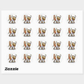 Hot Dog n Hamburger Ronde Sticker (Vel)