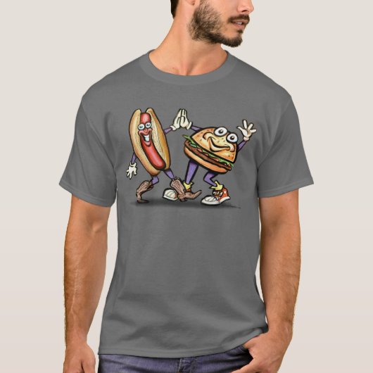 Hot Dog n Hamburger T-shirt (Voorkant)