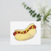 Hot Dog NYC New York Hotdog met Mustard op Bun Briefkaart (Staand voorkant)