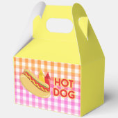Hot Dog op Gingham picknick tafelkleed w / speceri Bedankdoosjes (Voorkant)