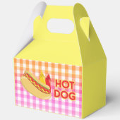 Hot Dog op Gingham picknick tafelkleed w / speceri Bedankdoosjes (Achterkant)