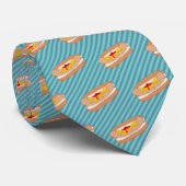 Hot Dog op je gekozen kleur - Novelty Food Theme Stropdas (Opgerold)