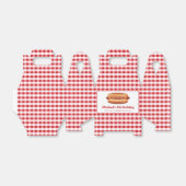 Hot Dog op Red Gingham Verjaardag Dank u Bedankdoosjes (Uitgevouwen)