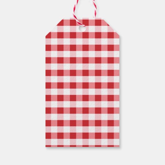 Hot Dog op Red Gingham Verjaardag Dank u Cadeaulabel (Achterkant)