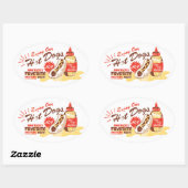Hot dog ovale Stickers (Vel)