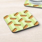 Hot Dog Patroon Drankjes Onderzetter (Linkerzijde)