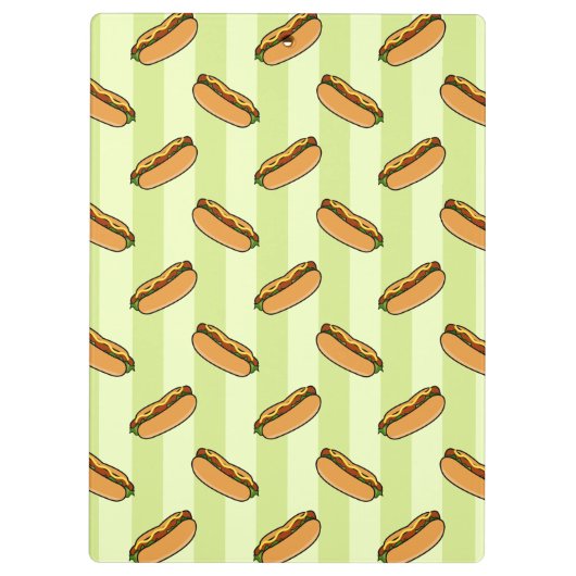 Hot Dog Patroon Klembord (Achterkant)