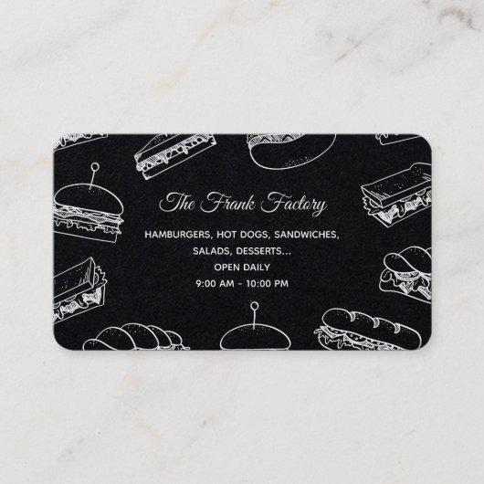 Hot Dog Premium Visitekaartje (Voorkant)