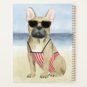 Hot Dog | Puppy in zonnebril bij het strand Planner (Achterkant)