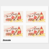 Hot Dog Rechthoek Stickers (Vel)