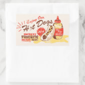 Hot Dog Rechthoek Stickers (Tas)
