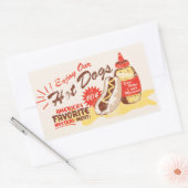 Hot Dog Rechthoek Stickers (Envelop)